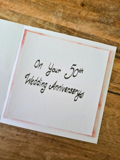 These personalised cards are ideal gifts for Anniversary's, Wedding's, Valentines Day and more.  Fully Customisable and perfect for personalising with couples names.