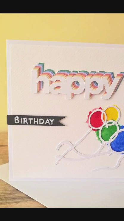 Are you looking for a unique and handmade birthday card for that special loved one? They will LOVE THIS vibrant and 3D effect card.